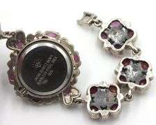 925 Sterling silver and ruby ladies watch