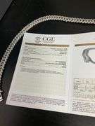 CERTIFIED 14 K WHITE GOLD DIAMOND CUBAN LINK CHAIN 168.8 GRAMS