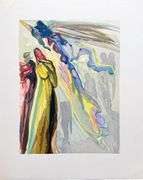 Highly Collectible Salvador Dali Original Color Engraving from The Divine Comedy