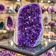 Natural Amethyst Crystal Cluster Dark Purple