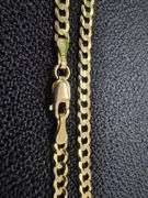 14k Yellow Gold Solid Curb Link Chain 3.2mm Bracelet 8"