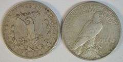 Better dates 1894-O Morgan & 1935-S Peace Silver Dollars