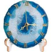 Blue Agate Natural Stone Desk Clock