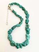 925 Sterling Silver Jay King DTR Nugget Cut Raw Turquoise Necklace