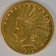 Lovely Near Mint 1915 US $10 Indian Gold Piece