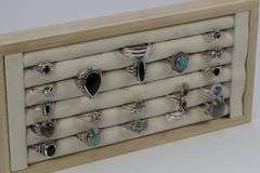 Sterling Silver Curated Ring Assortment Various Sizes & Styles (20 Ring Lot)