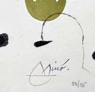 Investment Rare Joan Miro Hand-Signed Original Color Etching Joan Miro Les sentiers de la creation -