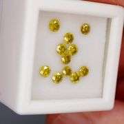 Collectors large sized 11 piece 1ct set of real Yellow Diamonds!