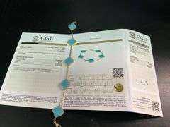 CERTIFIED BRAND NEW 18K YELLOW GOLD CLOVER LEAF BRACELET