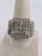 MEN'S CERTIFIED 14K WHITE GOLD DIAMOND RING