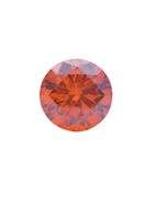 Large 5 Ct Eye-Clean Vivid Amber Orange Fire Moissanite Solitaire