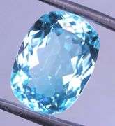 Superbly cut heavy flashing 18.97ct VS grade Swiss blue Topaz