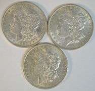 Very attractive 1880, 1881, & 1882-O Morgan Silver Dollars