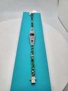 Mesmerizing Kyanite Bracelet in Sterling Silver with Diamond and Natural Emeralds