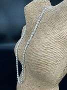 Sterling Silver Hollow Spiral Rope Chain 4mm Pure 925 Italy New Men's Wide Necklace 24"