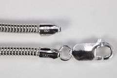 Sterling Silver Magic Round Snake Chain 3mm 925 Brazilian New Necklace 24"