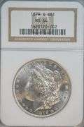 Blazing nearly Gem BU 1879-S Morgan Silver Dollar. NGC MS64