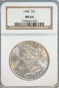 Creamy-white virtual Gem BU 1900 Morgan Silver Dollar. NGC MS64