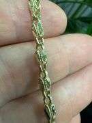 10k Yellow Gold Extremely Unique Diamond Cut 3.65mm Marquise Necklace Chain 20 Inch