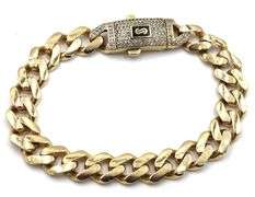 14kt Yellow gold Solid curb bracelet