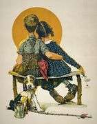 Exclusive Norman Rockwell Signed Limited Edition Lithograph "Young Spooners" with Publishers Certifi