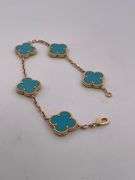 CERTIFIED BRAND NEW 18K YELLOW GOLD CLOVER LEAF BRACELET