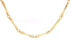 14kt Yellow gold bone link chain necklace