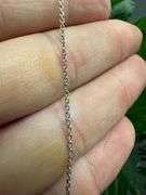 10k White Gold 1.22mm Rolo Chain 18" Necklace
