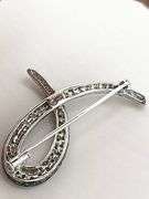 18KT White Gold Le Vian Diamond & Tsavorite Brooch