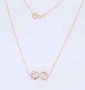 14kt Rose Gold Diamond Infinity Necklace