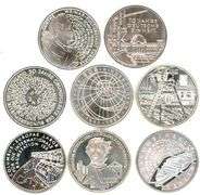 8 Diff. Gem PL BU German SILVER coins: 4 10 Marks SILVER & 4 Diff German 10 Euros