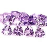 Glittering! 10.95ct high fire trillian cut Amethyst set!