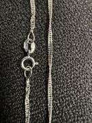 10k White Gold Solid Singapore Chain Rope Twisted Curb Link 1.4mm Necklace 18"