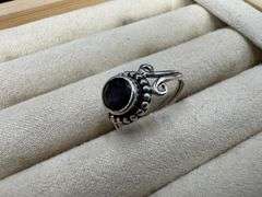 Sterling Silver Iolite Gemstone Ring Size 6