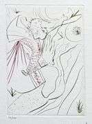 Highly Collectible and Rare Salvador Dali Hand-signed Original Engraving