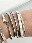 Group lot of Vintage 925 sterling silver bangles