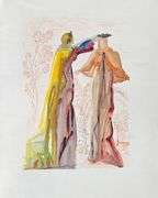 Collectible Original Color Engraving by Salvador Dali from The Divine Comedy