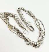 925 Sterling Silver Vintage Rare Lois Hill Multi Strands Ornate Details Different Chain Styles Neckl