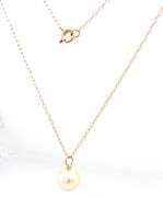 14kt Yellow gold 7.5-8mm pearl pendant on chain