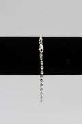 .925 Italian Sterling Silver 3mm Oval Bead Chain Bracelet 7 Inches