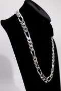 Sterling Silver 12mm Figaro Chain 22 Inch