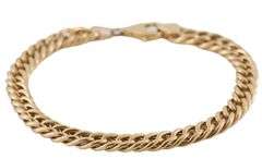 Polished 7.0MM Fancy Chain Link Bracelet in 9K