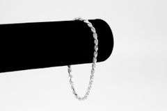 Sterling Silver Diamond-Cut Rope Chain 3.7mm Solid 925 Italy New Bracelet 8"