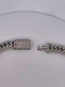 CERTIFIED 14 K WHITE GOLD DIAMOND CUBAN LINK CHAIN 168.8 GRAMS