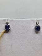 Magnificent pair earring of Tanzanite in Silver – GGA Certified