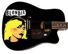 Blondie Debbie Harry Autographed 1/1 Custom Graphics Guitar ACOA
