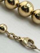 14KT Yellow Gold Gratuated Round Polished Gold Bead Necklace