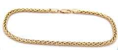 Useful 14K YG Foxtail 9" Anklet or Bracelet