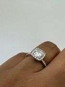 18K White Gold Cushion Cut Diamond Ring of 2.46ct