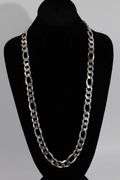 .925 Sterling Silver 13.5mm Figaro Chain 30 Inch